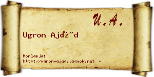 Ugron Ajád névjegykártya